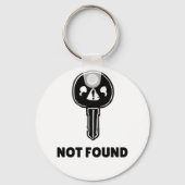 Grappige Tech Sleutelhanger - "404 Key Not Found"  (Achterkant)