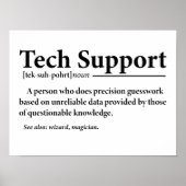 Grappige Tech Support Definitie Poster (Voorkant)