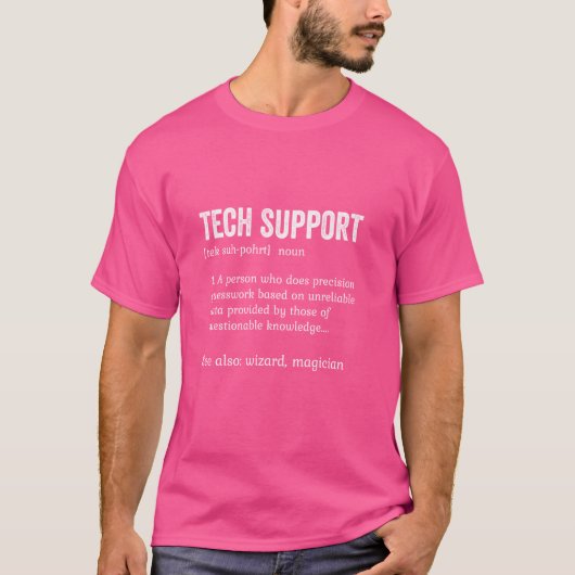 Grappige Tech Support Definitie voor Tech Lovers M T-shirt (Voorkant)
