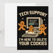 Grappige Tech Support Verwijder Cookies Bedankkaart (Voorkant / Achterkant)