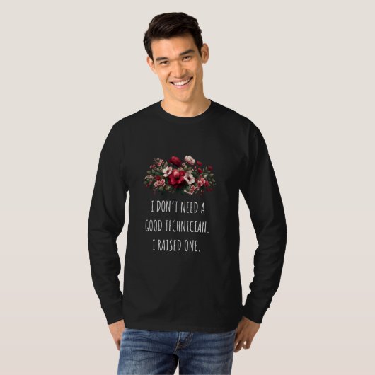 Grappige technicus Mom Design, moeder van technicu T-shirt (Voorkant volledig)