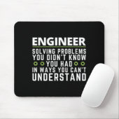 Grappige technicus sarcastische quote engineering  muismat (Met muis)