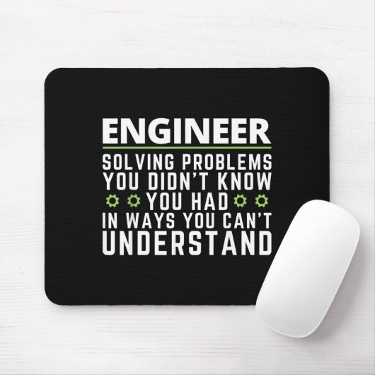 Grappige technicus sarcastische quote engineering muismat (Met muis)