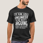Grappige techniek - ik ben een ingenieur Ik ben ge T-shirt (Voorkant)