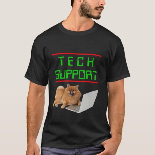 Grappige Technische Ondersteuning Badge Sarcasme H T-shirt (Voorkant)