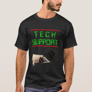 Grappige technische ondersteuningsbadge sarcastisc t-shirt