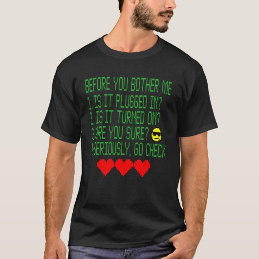 Grappige Technische Technologie Ondersteuning Nerd T-shirt (Voorkant)