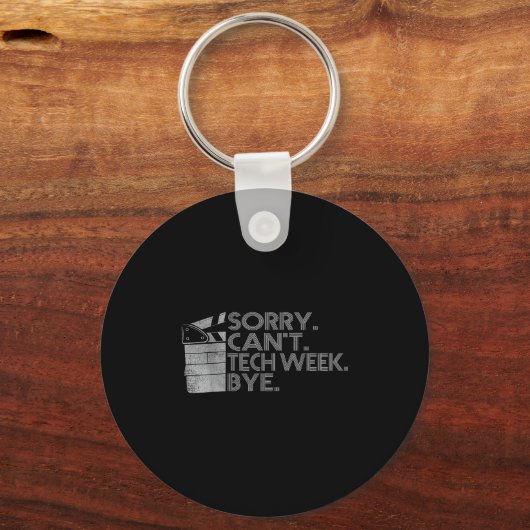 Grappige technische week offerte Sorry kan niet Te Sleutelhanger (Voorkant)