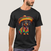 Grappige teckel Cinco de Mayo Schattigee Mexicaans T-shirt (Voorkant)