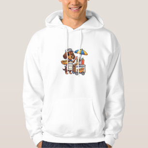 Grappige teckel hond Doxie worst hotdog sandwich Hoodie