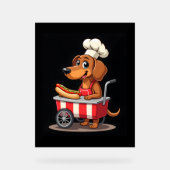 Grappige Teckel Hond Hotdog Sandwich Weenie Worst Acryl Bord (Voorkant)