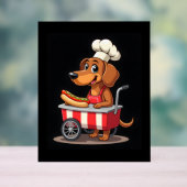 Grappige Teckel Hond Hotdog Sandwich Weenie Worst Acryl Bord (Neutraal)