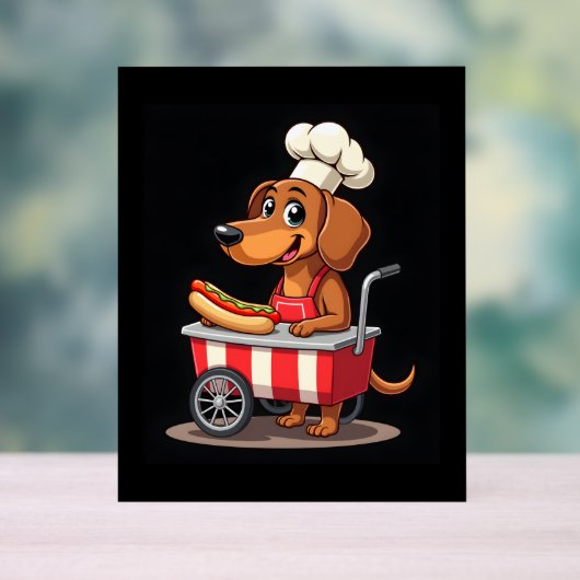 Grappige Teckel Hond Hotdog Sandwich Weenie Worst Acryl Bord (Neutraal)