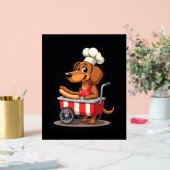 Grappige Teckel Hond Hotdog Sandwich Weenie Worst Acryl Bord (Huwelijk)