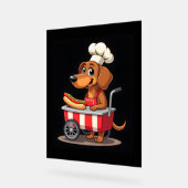 Grappige Teckel Hond Hotdog Sandwich Weenie Worst Acryl Bord (Hoek)