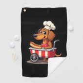 Grappige Teckel Hond Hotdog Sandwich Weenie Worst Golfhanddoek (Insitu)