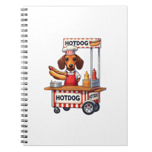 Grappige Teckel Hond Hotdog Sandwich Weenie Worst Notitieboek
