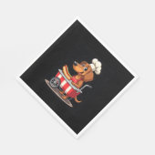 Grappige Teckel Hond Hotdog Sandwich Weenie Worst Servet (Hoek)