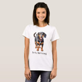 Grappige teckel hond humor t-shirt (Voorkant volledig)