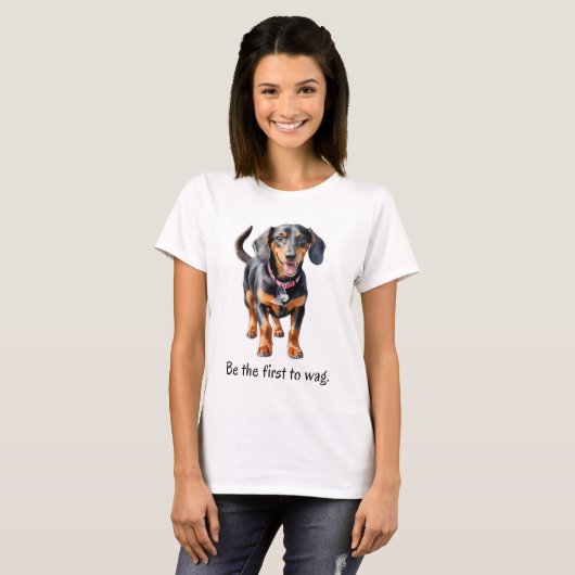 Grappige teckel hond humor t-shirt (Voorkant volledig)