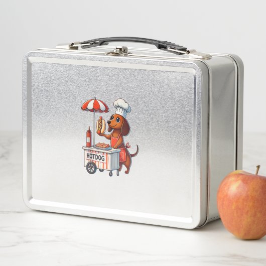 Grappige Teckel Hond Weenie Worst Hotdog Sandwich (In situ)