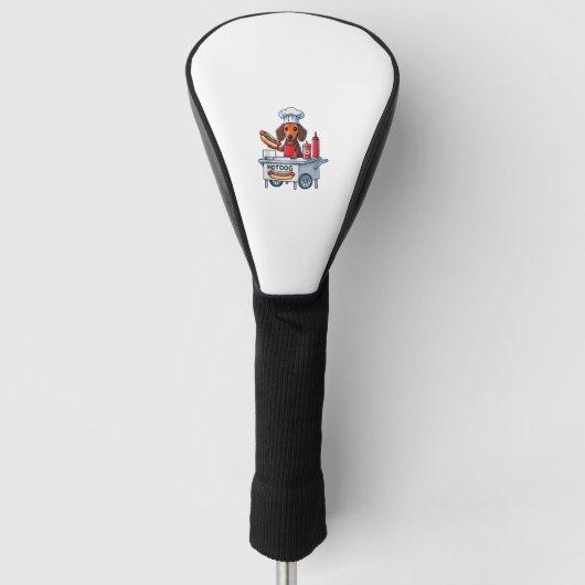 Grappige Teckel Hond Weenie Worst Hotdog Sandwich Golfheadcover (Voorkant)