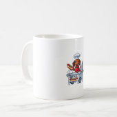 Grappige Teckel Hond Weenie Worst Hotdog Sandwich Koffiemok (Voorkant links)