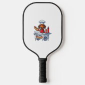 Grappige Teckel Hond Weenie Worst Hotdog Sandwich Pickleball Paddle (Voorkant)