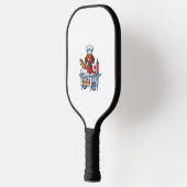 Grappige Teckel Hond Weenie Worst Hotdog Sandwich Pickleball Paddle (Links)