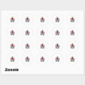 Grappige Teckel Hond Weenie Worst Hotdog Sandwich Ronde Sticker (Vel)