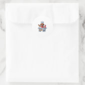 Grappige Teckel Hond Weenie Worst Hotdog Sandwich Ronde Sticker (Tas)