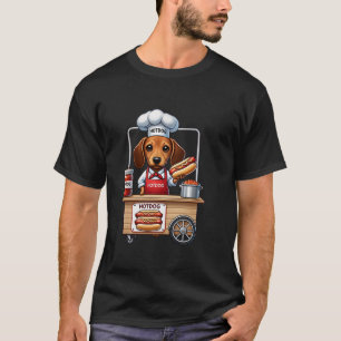 Grappige Teckel Hond Weenie Worst Hotdog Sandwich T-shirt