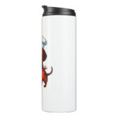 Grappige Teckel Hond Weenie Worst Hotdog Sandwich Thermosbeker (Geroteerd rechts)