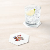 Grappige teckel hond weiner worst hotdog sandwich kartonnen onderzetters (Insitu)