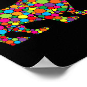 Grappige teckel Hondenliefhebbers Polka Dot Happy Poster (Hoek)