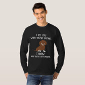 Grappige teckel kleding ik weet snack teckel pup t-shirt (Voorkant volledig)
