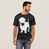 Grappige teckel Kleding Liefde Hart teckel Puppy T-shirt (Voorkant volledig)