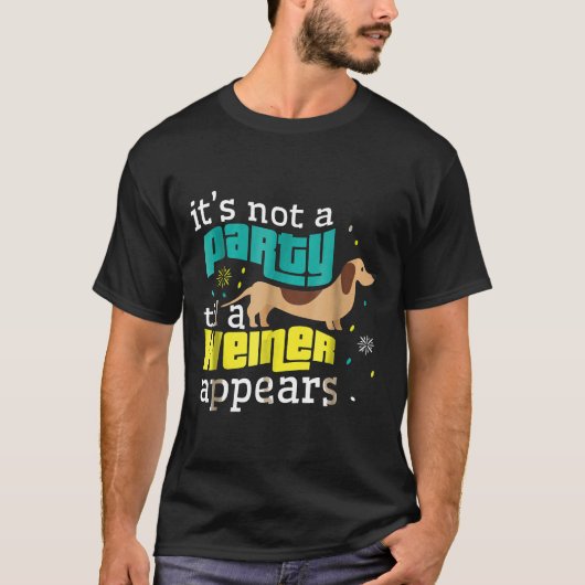 Grappige teckel liefhebber Gif Weiner Party Gag Gi T-shirt (Voorkant)