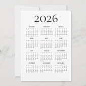 Grappige Teckel Santa Paws 2026 Kalender Kerstmis Feestdagenkaart (Achterkant)