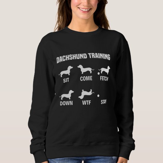 Grappige Teckel Training Teckel Mama Papa Hond Lov Trui (Voorkant)