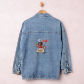 Grappige teckel worst hond Weenie hotdog sandwich Denim Jacket (Hangar)