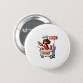 Grappige teckel worst hond Weenie hotdog sandwich Ronde Button 5,7 Cm (Voorkant /achterkant)