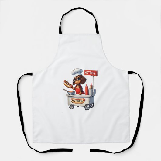Grappige teckel worst hond Weenie hotdog sandwich Schort (Voorkant)