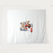 Grappige teckel worst hond Weenie hotdog sandwich Wandkleed (Voorkant (horizontaal))