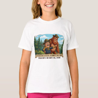 Grappige Teddy Roosevelt en Bigfoot Karikatuur - N T-shirt
