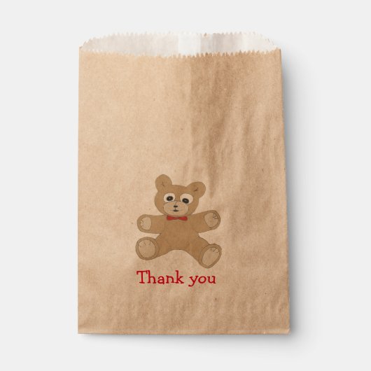 Grappige Teddybeer Bedankt Bedankzakje (Voorkant)