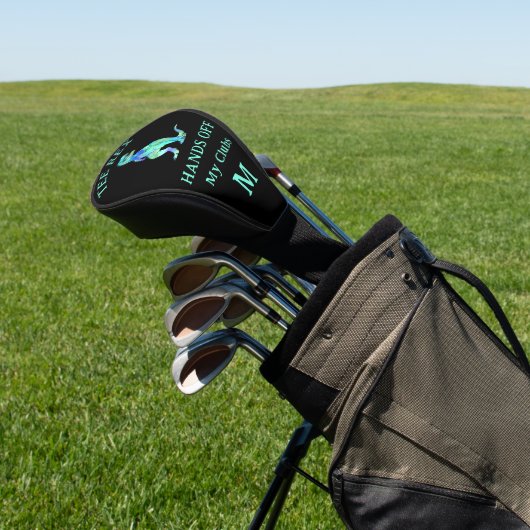 Grappige Tee Rex Dinosaur Grappen Custom Monogram Golfheadcover (Insitu)