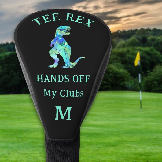 Grappige Tee Rex Dinosaur Grappen Custom Monogram Golfheadcover