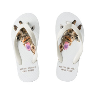 Grappige Teenslippers met Speelse Giraffe - Smile
