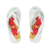 Grappige Teenslippers van Kind met Surprised Roost (Voetbed)